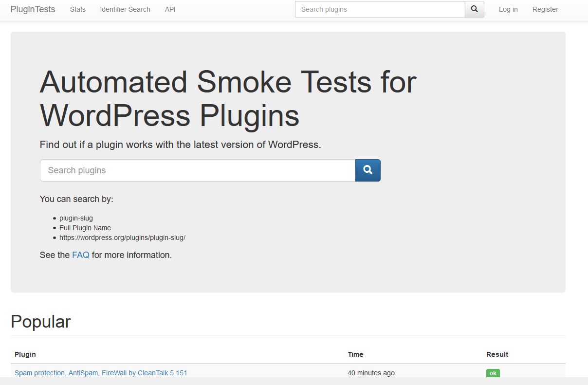 testing your wordpress plugins is a good idea nad this site plugintest is one to use